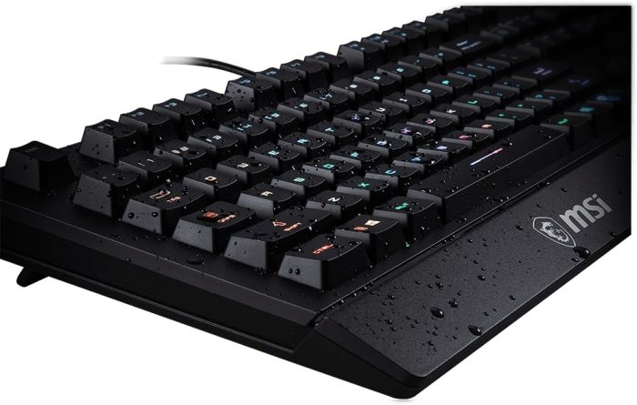 Клавиатура мембрана MSI Vigor GK20 UA 104key, USB-A, EN/UKR/RU, ColorLED, чёрный