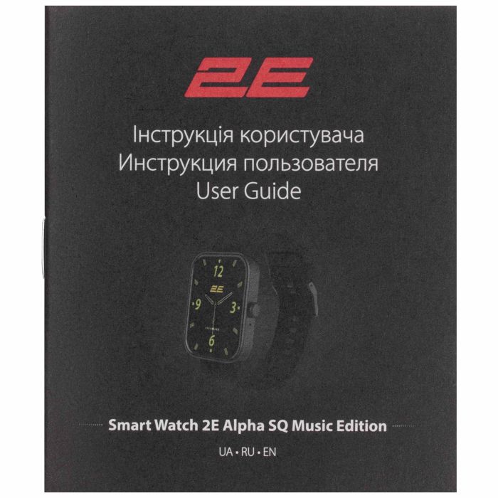 Смарт-годинник 2E Alpha SQ Music Edition 46мм, 1.78", 368x448, AMOLED, BT 5.2, Чорний