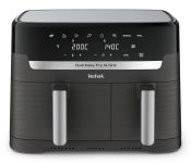 Мультипечь Tefal Dual EasyFry&Grill AirFryer, 2700Вт, чаша-5.2/3.1л, сенсорное управл., 2 чаши, гриль, пластик, черный