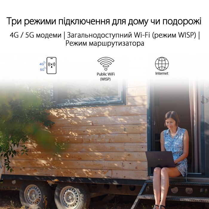 Маршрутизатор ASUS RT-AX57 GO AX3000, 4xGE LAN, 1xGE WAN, MESH EU-UK