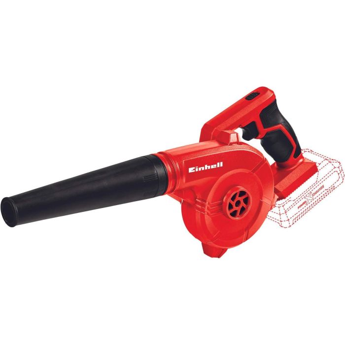 Повітродув акумуляторний Einhell TE-CB 18/180 Li - Solo 18В 130/180км/г 3 насадки 0.9кг без АКБ та ЗП