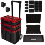 Модульна система для інструменту Einhell E-Case Tower, на коліщатках, 3 ящики модуля, 64.5х48х42.5см