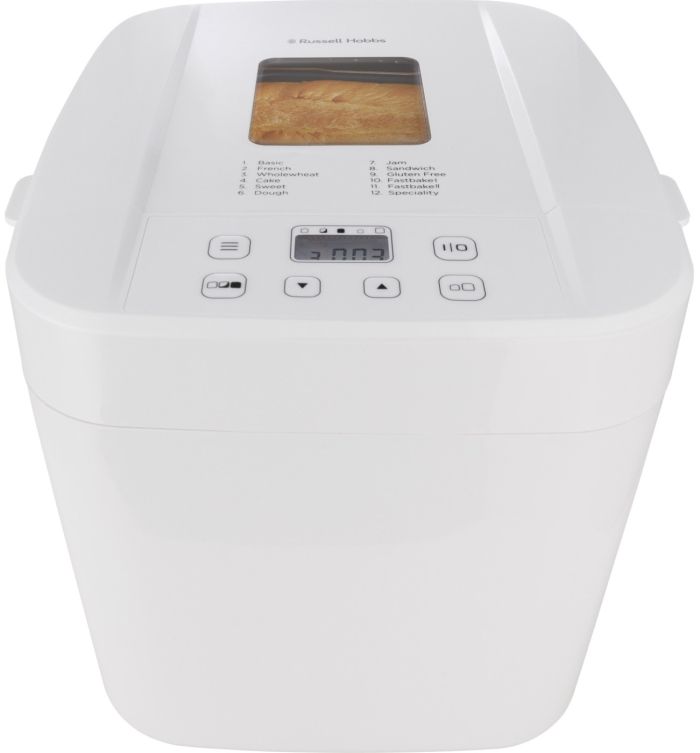 Хлібопічка Russell Hobbs 600Вт, програм-12, макс.вага -1кг, форма-прямокутник, пластик, білий