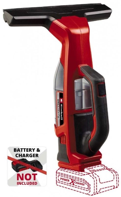 Пилосос акумуляторний Einhell BRILLIANTO віконний 18В 280мм 0.1л з розпилювачем 0.74кг без АКБ та ЗП