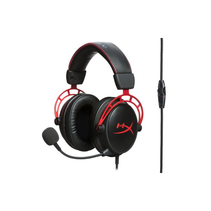 Гарнітура ігрова HyperX Cloud Alpha, mini-jack/dual 3.5мм, 1.2м/2м чорно-червоний