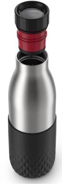 Термопляшка Tefal Bludrop soft touch, 500мл, нержавіюча сталь, графітовий