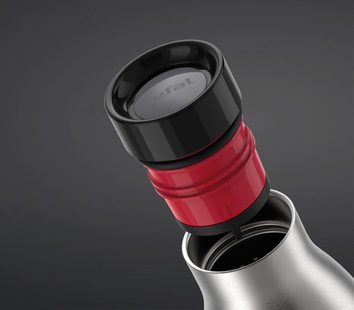 Термопляшка Tefal Bludrop soft touch, 500мл, нержавіюча сталь, графітовий