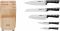 Набір ножів Tefal Ice Force, 5пр., з дерев'яною колодкою, нержавіюча сталь, пластик, чорний