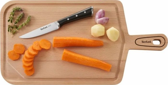 Набір ножів Tefal Ice Force, 5пр., з дерев'яною колодкою, нержавіюча сталь, пластик, чорний