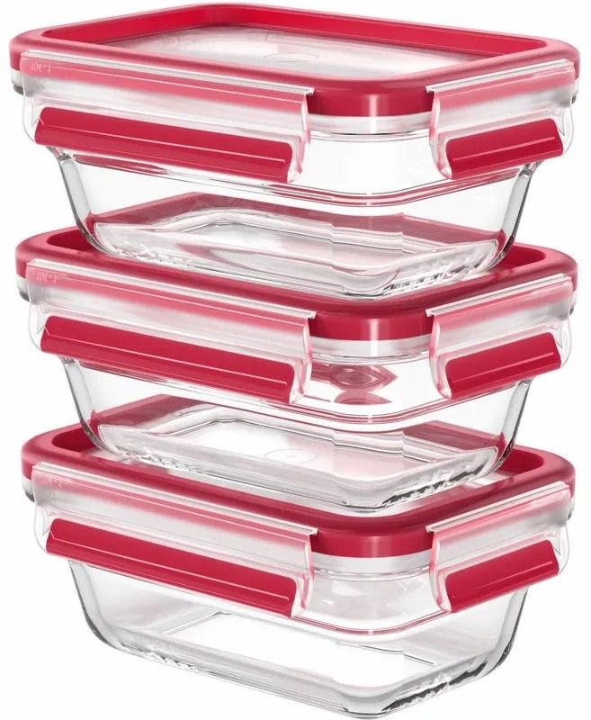 Набор контейнеров Tefal Master Seal, 3шт., стекло, прозрачный