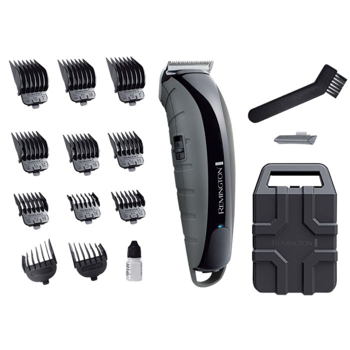 Машинка для стрижки Remington Virtually Indestructible, мережа+акум., насадок-11, сталь, сріблястий