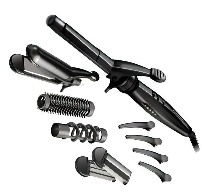Мультистайлер Remington Multistyle, 25Вт, темп.режимів-5, 110-190С, 5 насадок, кейс, аксесуари, кераміка, тефлон , чорний