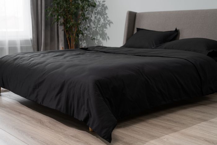 Підковдра Ardesto Mix&Match Premium, 200х220см, 100% бавовна, сатин, чорний