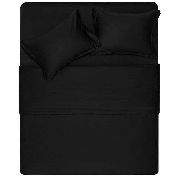 Простынь Ardesto Mix&Match Premium, 180х240см, 100% хлопок, сатин, черный