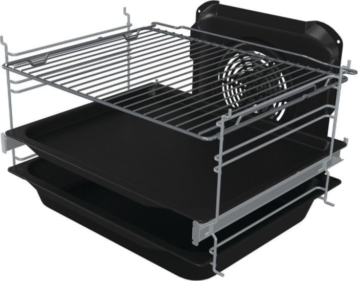 Плита Gorenje електрична склокерамічна, 70л, 50x60см, дисплей, приготування з паром, програматор, білий