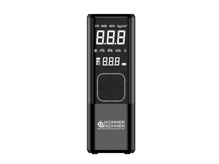 Компресор автомобільний акумуляторний Konner&Sohnen KS P20, 120Вт, 6000мАг, 150psi, 23л/хв, 0.9кг