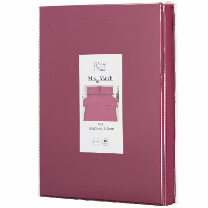 Простынь Ardesto Mix&Match, 240x260см, 100% хлопок, сатин, бордовый
