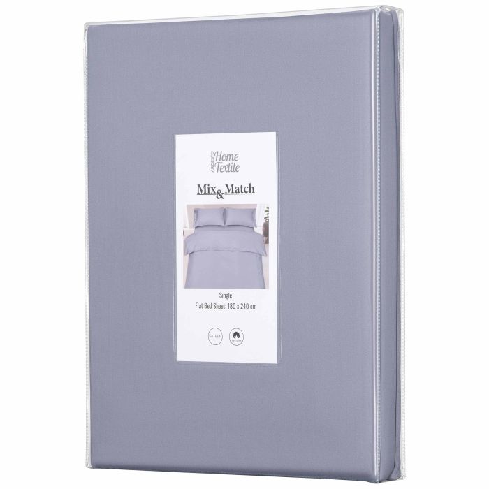 Простынь Ardesto Mix&Match, 180х240см, 100% хлопок, сатин, серый