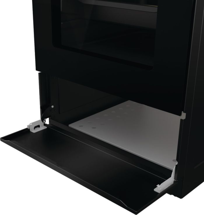 Плита Gorenje комби, 62л, 50x60см, дисплей, IconLed,эмалированные, черный