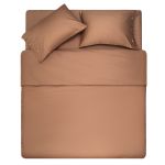 Простирадло на резинці Ardesto Mix&Match, 180x200+30см, 100% бавовна, сатин, коричневий