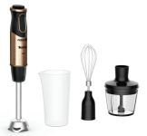 Блендер Tefal погружной Quickchef 1000Вт, 3в1, чаша-800мл, чопер-500мл, турборежим, бронзово-черный