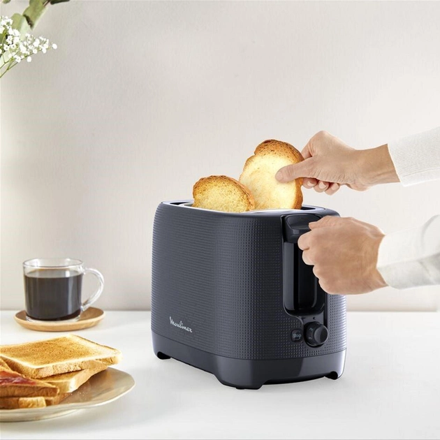Тостер Moulinex Morning 850Вт, разморозка, пластик, темно-синий