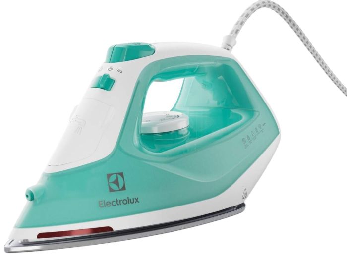Утюг Electrolux, 2200Вт, 250мл, паровой удар 90гр, нерж. сталь, зелено-белый