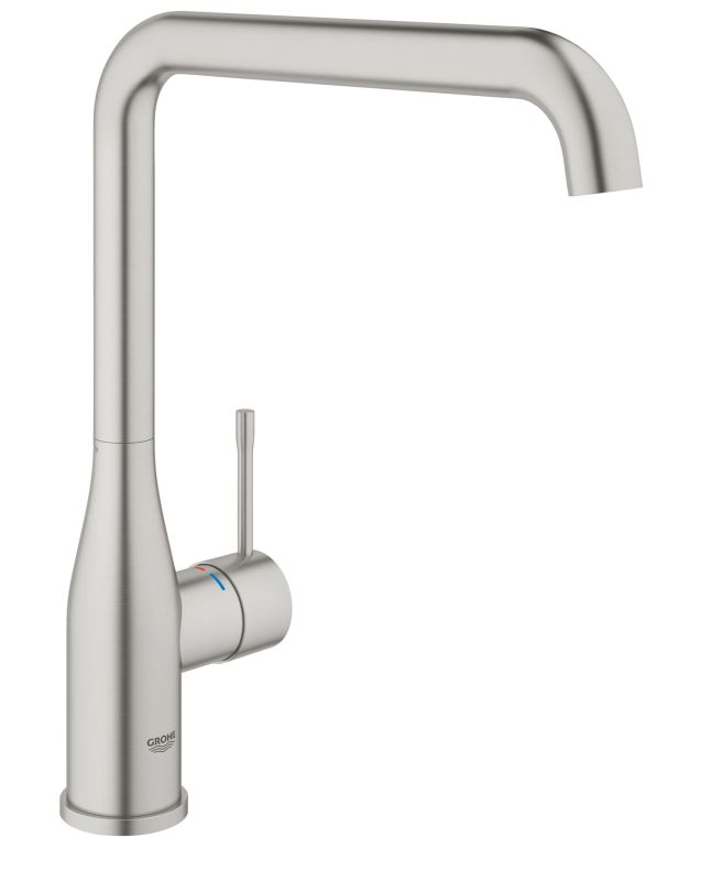 Змішувач для кухні Grohe Accent, довж.виливу - 220мм, поворотний, 1важіль, супер сталь