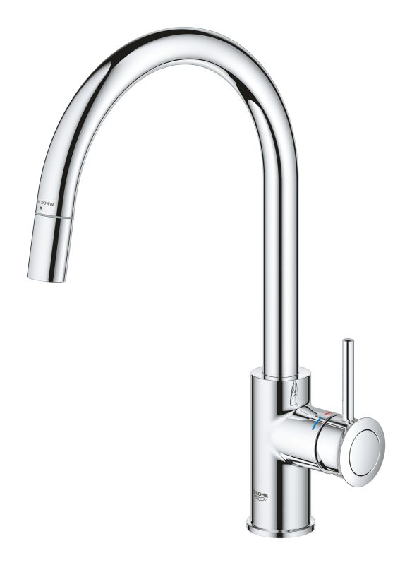 Смеситель для кухни Grohe BauClassic, дл.излива - 215мм, поворотный, 1рычаг, хром