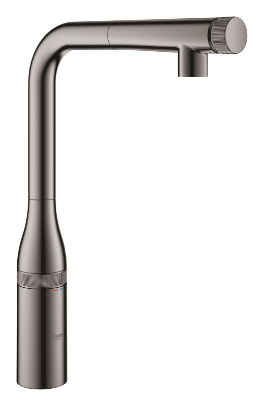 Смеситель для кухни Grohe Essence Smart Control, дл.излива - 199мм, поворотный/вытяжной, вентиль/кнопка, графит