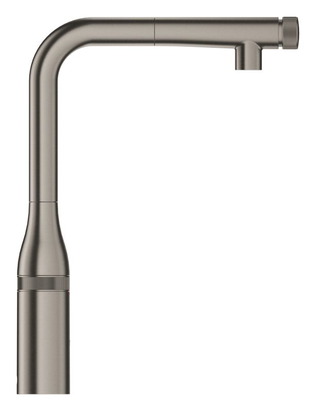 Смеситель для кухни Grohe Essence Smart Control, дл.излива - 199мм, поворотный/вытяжной, вентиль/кнопка, матовый графит