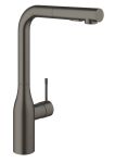 Змішувач для кухні Grohe Essence, довж.виливу - 204мм, поворотний/витяжний, 1важіль, матовий графіт