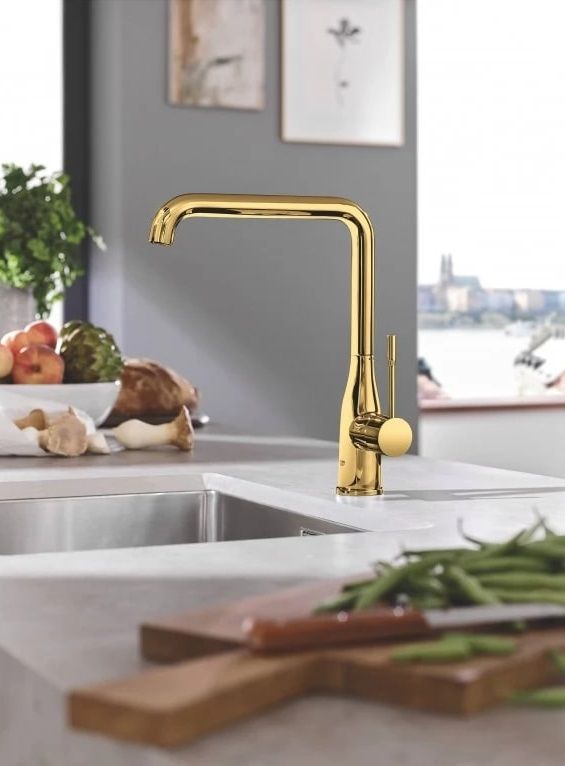 Змішувач для кухні Grohe Essence, довж.виливу - 220мм, поворотний, 1важіль, прохолодний схід сонця
