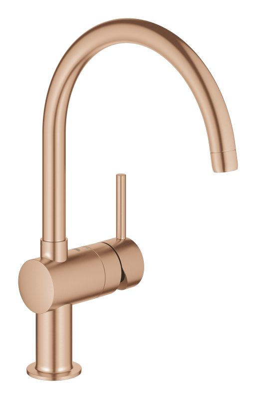 Смеситель для кухни Grohe Minta, дл.излива - 223мм, поворотный, 1рычаг, матовый теплый закат