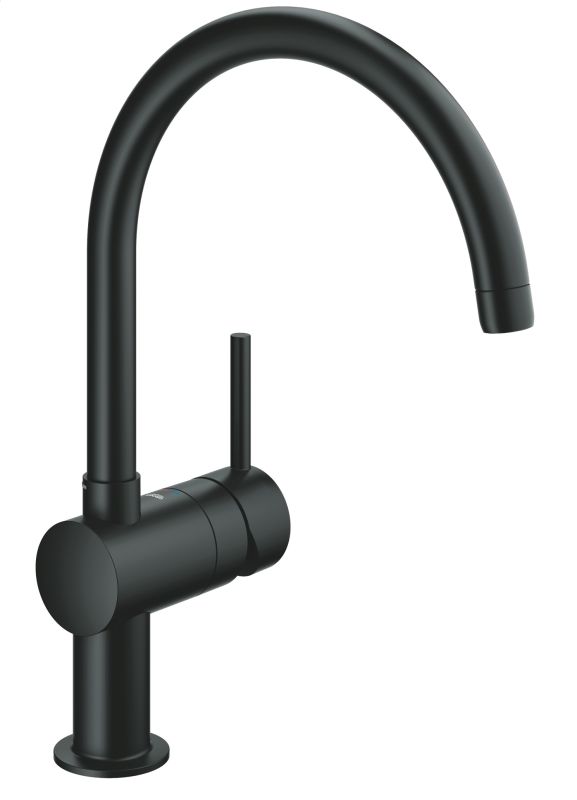Смеситель для кухни Grohe Minta, дл.излива - 223мм, поворотный, 1рычаг, черный бархат