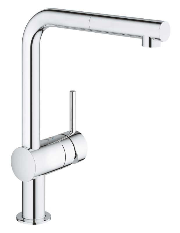 Змішувач для кухні Grohe Vento, довж.виливу - 223мм, поворотний/витяжний, 1важіль, хром