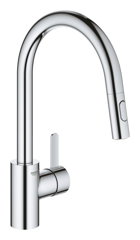 Змішувач для кухні Grohe Via Cosmo, довж.виливу - 223мм, поворотний/витяжний, 1важіль, хром