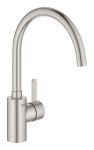 Змішувач для кухні Grohe Via Cosmo, довж.виливу - 224мм, поворотний, 1важіль, супер сталь