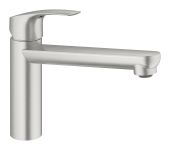 Змішувач для кухні Grohe Via, довж.виливу - 222мм, поворотний, 1важіль, супер сталь