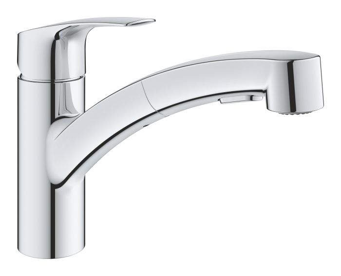 Смеситель для кухни Grohe Via, дл.излива - 227мм, поворотный/вытяжной, 1рычаг, хром