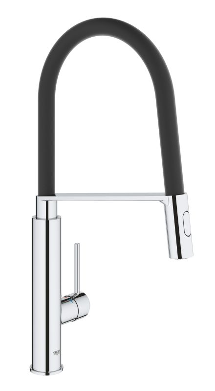 Змішувач для кухні Grohe Viamo, довж.виливу - 235мм, поворотний/гнучкий, 1важіль, хром