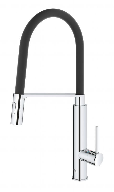 Змішувач для кухні Grohe Viamo, довж.виливу - 235мм, поворотний/гнучкий, 1важіль, хром