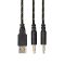 Гарнітура ігрова 2E GAMING HG300, mini-jack/dual 3.5мм, LED, 2м, чорний