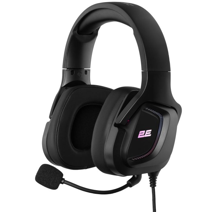Гарнитура игровая 2E GAMING HG340, mini-jack/dual 3.5mm, RGB, 2м, чёрный