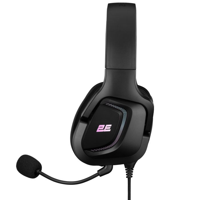 Гарнитура игровая 2E GAMING HG340, mini-jack/dual 3.5mm, RGB, 2м, чёрный
