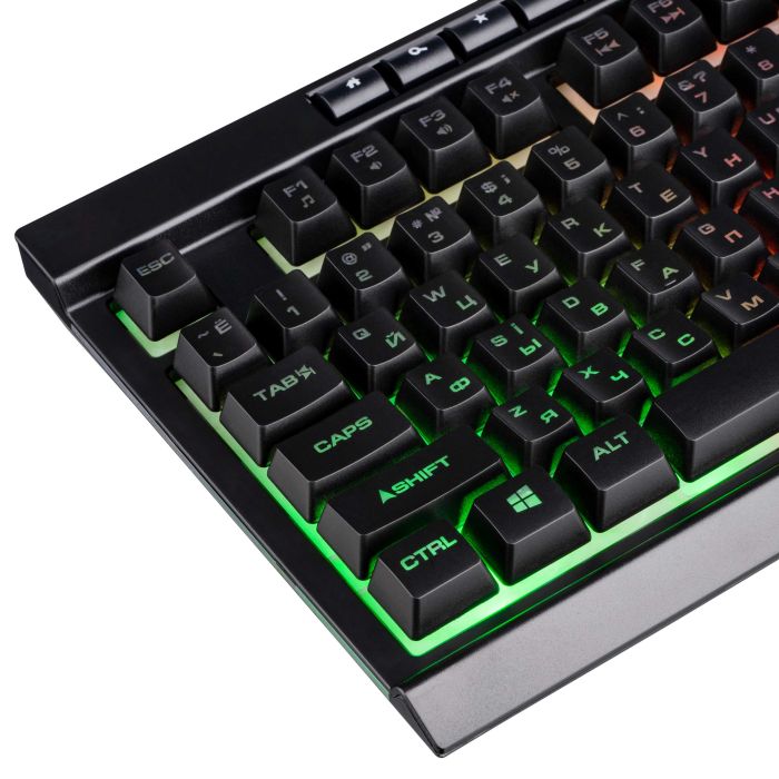 Клавиатура мембранная 2E GAMING KG300 114key, USB-A, EN/UA, LED, чёрный