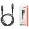 Кабель USB-C > USB-C зарядки/синхронизации 2E 1м, 240Вт Type-C, плетеный, черный
