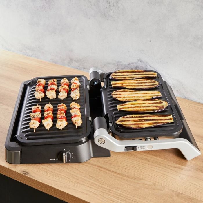Гриль Tefal прижимний OptiGrill 2in1 XL 2200Вт, темп. режимів-4, з`ємні пластини, сенсор товщини продуктів, метал
