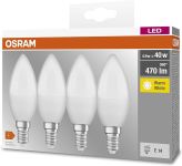 Набор ламп 4шт OSRAM LED E14 4.9Вт 2700K 470Лм B40
