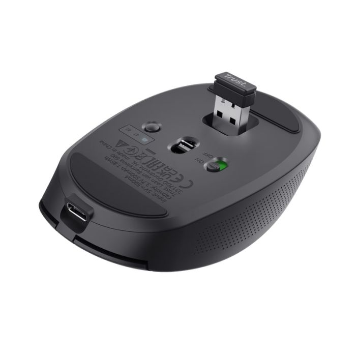 Мышь Trust OZZA compact, BT/WL/USB-A, черный